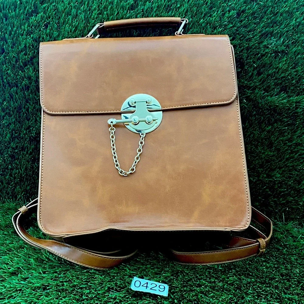 Ecosusi Cornelia backpack in brown vegan leather retro style Stunning!